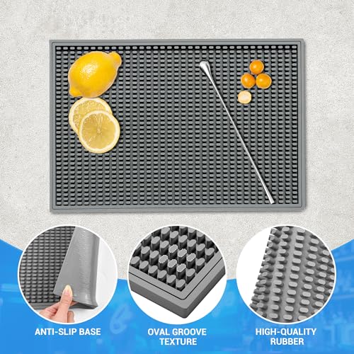 Bar Mat Premium 18"X12" Rubber Bar Mats for Countertop