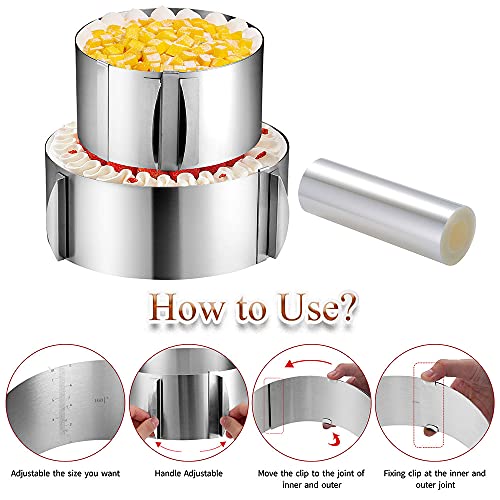 Cake Rings Mousse Mold Acetate Cake Collar Set