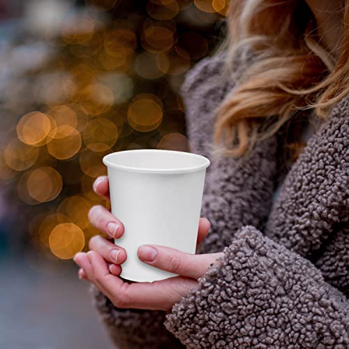 White Disposable Paper Coffee Cups (100 Count)