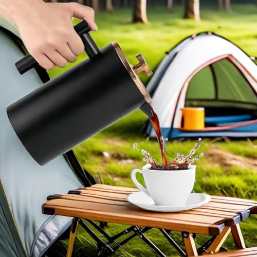 Black French Press Stainless Steel 34oz (34 Ounce)