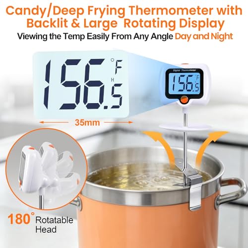 Candy Thermometer for Candy Making with Pot Clip