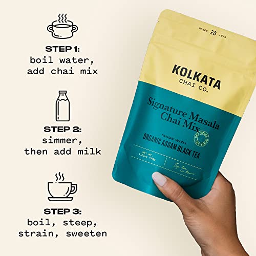 Kolkata Chai Signature Masala Chai & Rose Chai Combo Pack (8.46 Ounce)