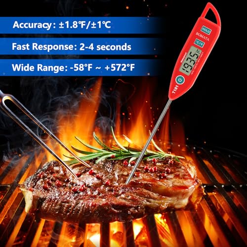 2 Pack Waterproof IPX7 Meat Thermometer (2 Count)