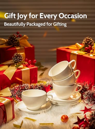 6 Ounce Cappuccino Cups with Saucers (6 Count)