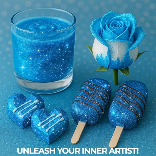 Blue Edible Glitter for Drinks Bulk 20g