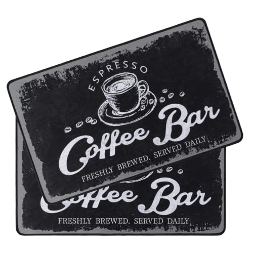 Coffee Mat 2 Pack 12x19 Inch Absorbent Non (2 Count)