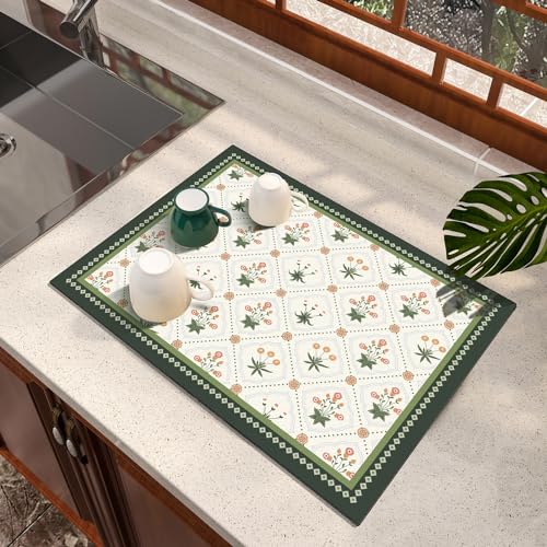 Dish Drying Mat Absorbent Diatomite Soft Coffee Mat