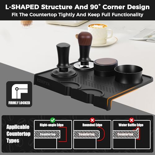 Silicone Espresso Tamping Mat for Barista Espresso Machine Black