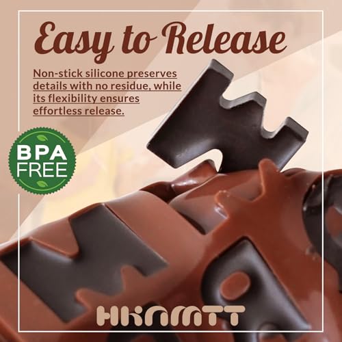 Letter Molds Silicone for Chocolate 2PCS (2 Count)