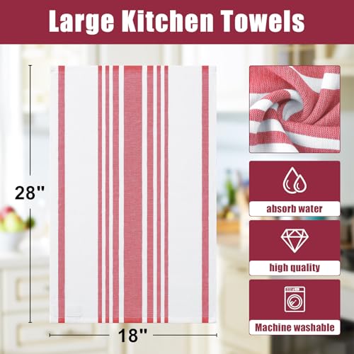 Premium Cotton Stripe Kitchen Towels 3 Pack (3 Count)