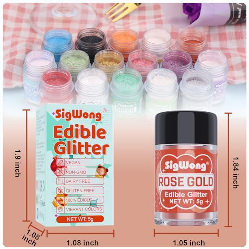 Rose Gold Edible Glitter