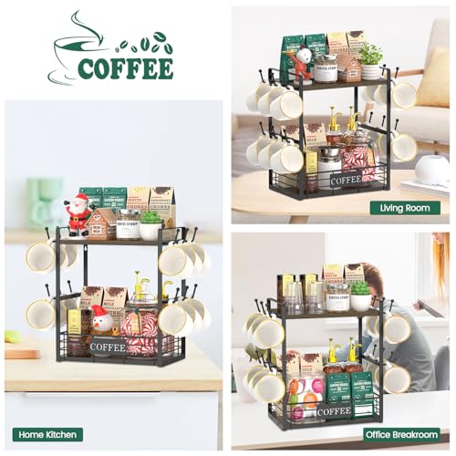 Coffee Mug Cup Holder Tree Bar Station Organizer