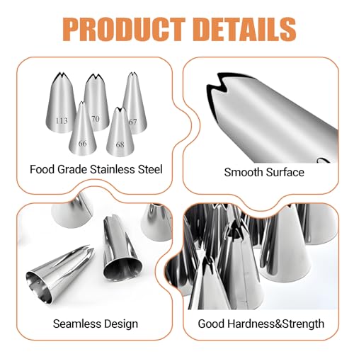 5PCS Piping Tips