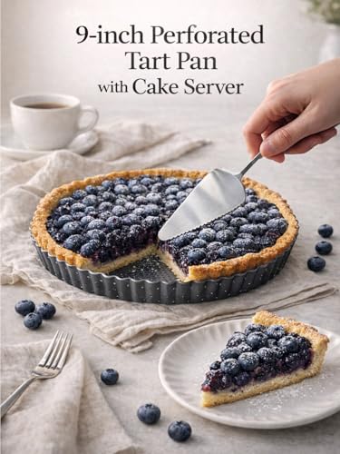 9 Inch Perforated Quiche Pan for Crispy Crust w