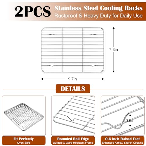 Small Baking Sheet with Wire Rack (2 Count)