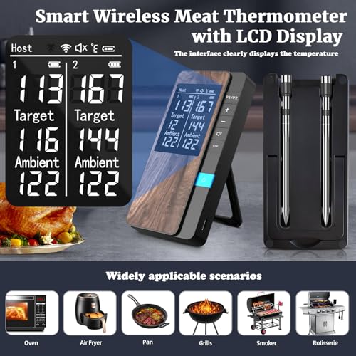 Wireless Meat Thermometer with Dual Probes