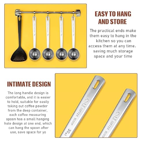 2 Pcs 2 Tablespoon Scoops with Long Handle (2 Count)