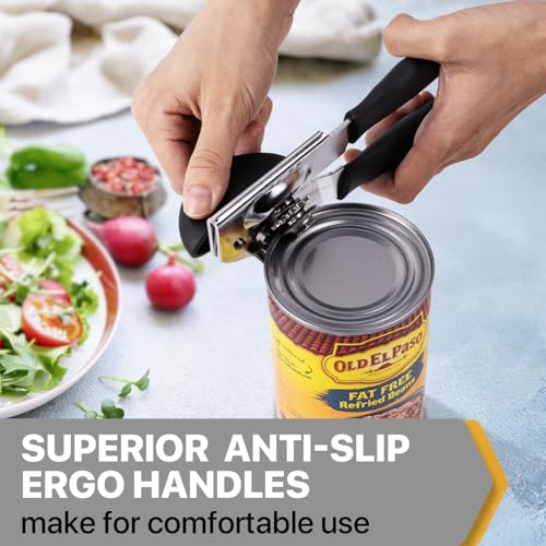 Heavy Duty Hand Can Opener with Comfortable Grip for Seniors