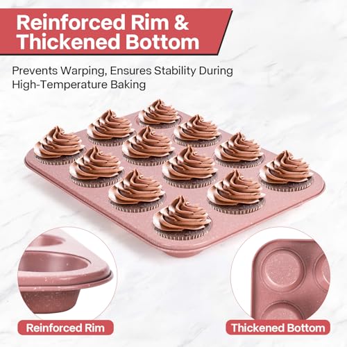 2 Pack Pink Nonstick Muffin Pans (2 Count)