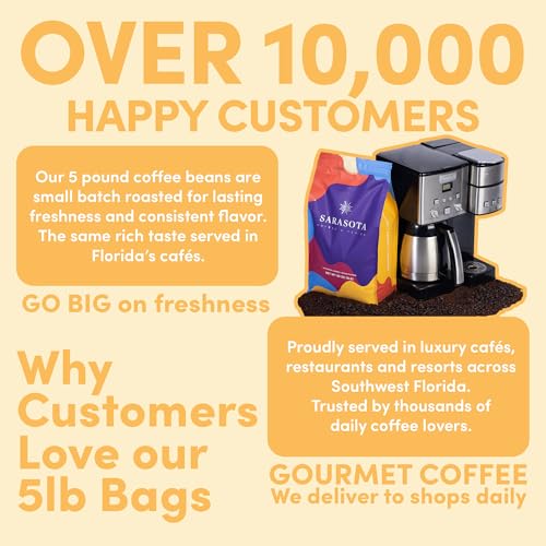 Sarasota Coffee Whole Bean Signature House Breakfast Blend (80 Ounce)