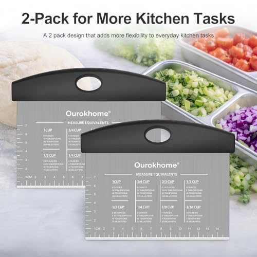 2 Pack Bench Scraper Dough Cutter