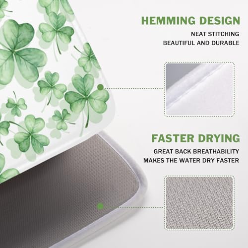 St Patrick's Day Dish Drying Mat for Kitchen Counter