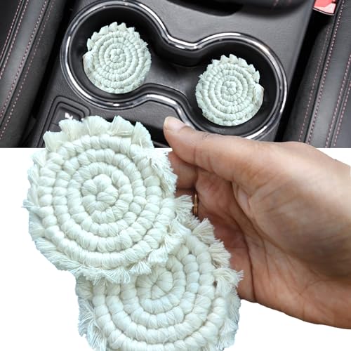 Cotton Car Coasters for Cup Holders (2 Count)