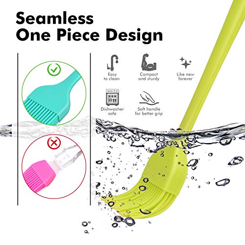 600℉ Heat Resistant BPA Free Silicone Marinading Meat Grill Basting Pastry Brush for Oil Butter Sauce Sausages Desserts Turkey Baster Grill Barbecue