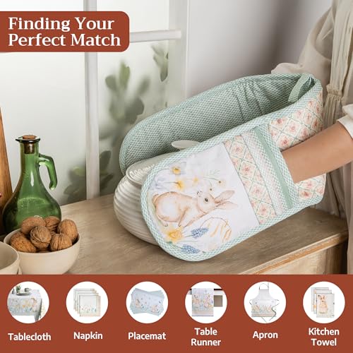 Double Oven Mitts 100% Cotton Double Oven Glove