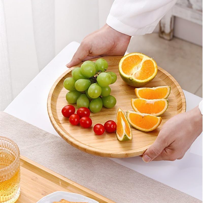 Round Bamboo Tray