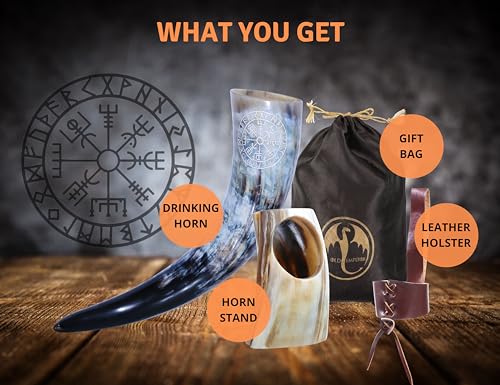 OLDEMPEROR Viking Drinking Horn
