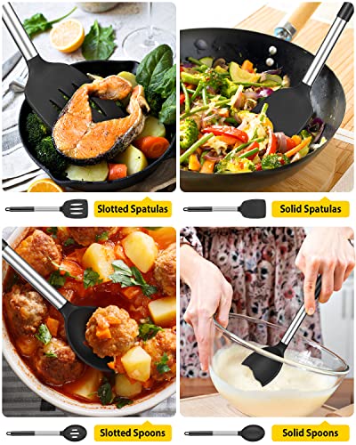 Pack of 4 Silicone Cooking Utensils Set (4 Count)