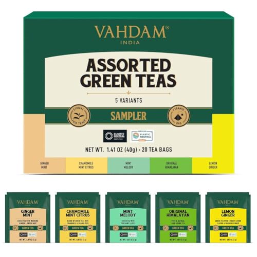 Assorted Green Tea Bags Sampler (20 Count)