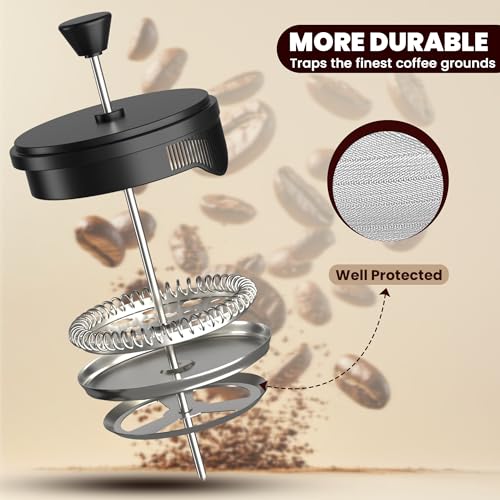Borosilicate Glass French Press Coffee Maker 21 Oz