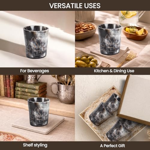Viking Horn Shot Glasses Set of 4 (4 Count)