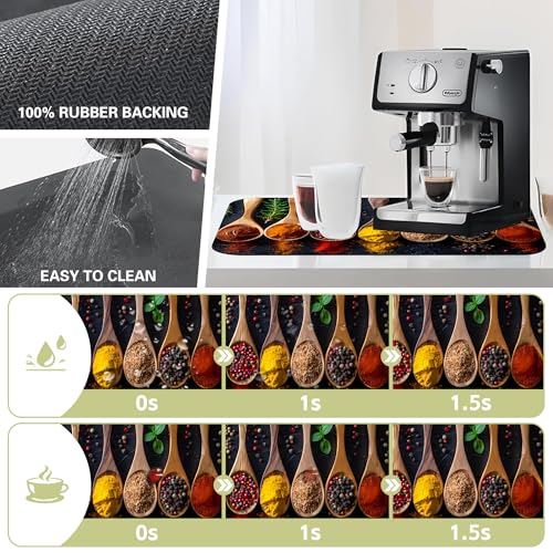 Dish Drying Mat for Kitchen Counter Absorbent Dish Coffee Mat 16"X24"