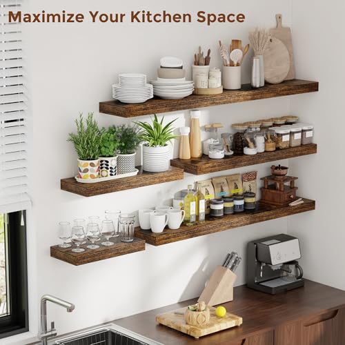 16 Inch Floating Shelves for Wall Set of 2 (2 Count)