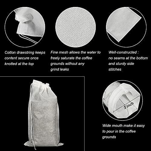 50pcs Disposable Cold Brew Bags 6x10 in for Home Coffee Brewing (50 Count)