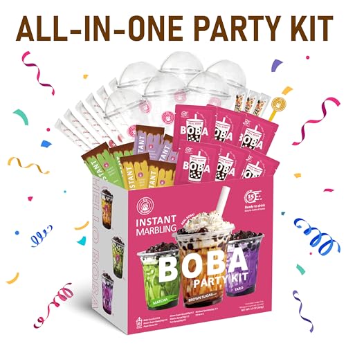 All-in-One Boba Tea Kit for Kids (Party Variety Pack Upgrade) (6 Count)