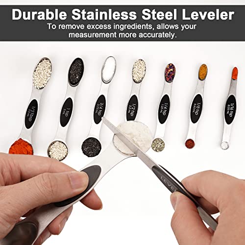9 PCS Black Magnetic Measuring Spoons Set