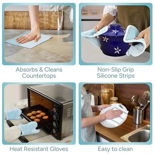 Oven Mitts and Pot Holders Sets (8 Count)