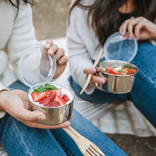 U Konserve Round Stainless Nesting Food Containers Trio Set of 3 5
