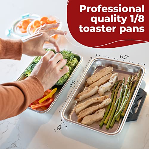 Toaster Oven Pan Nonstick Aluminum Small Tray Set of 2 (2 Count)