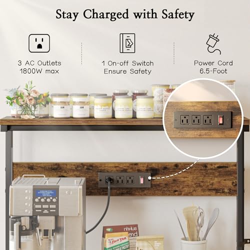 Bakers Rack with Power Outlets