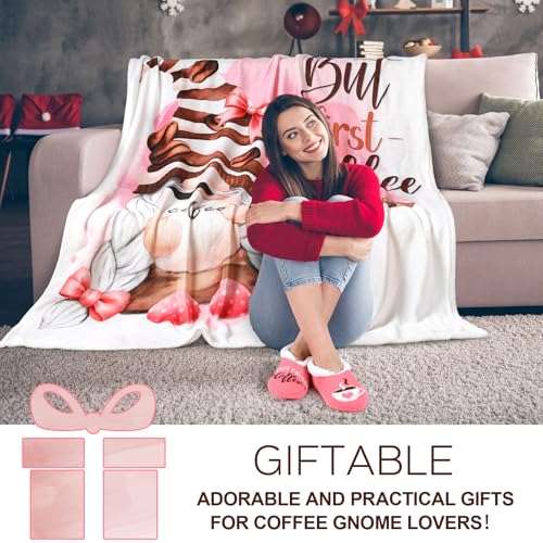 2 Pack Coffee Gnome Blanket and Slipper Socks (2 Count)