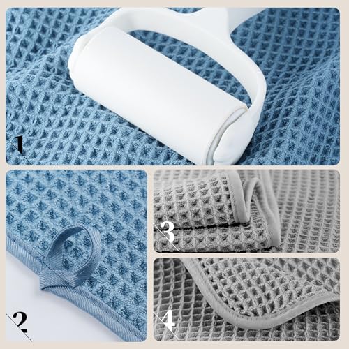 430 GSM Poly Blend Microfiber Quick Dry Waffle Bath Towel (4 Count)