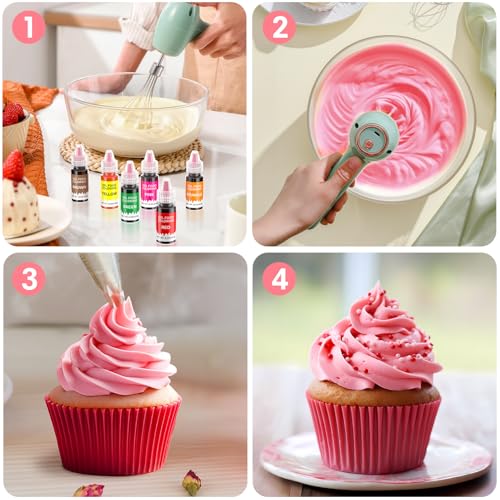 Gel Food Coloring 12 Colors Set for Cake Decorating (12 Fl Oz)