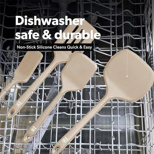 DI ORO Silicone Turner Spatula Set (4 Count)