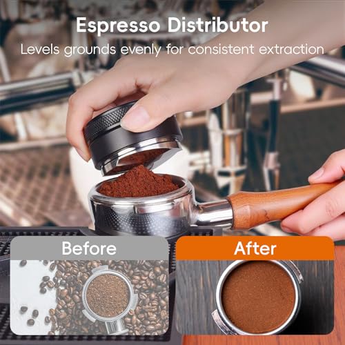 7 Pcs 58mm Espresso Tamper Tools Accessories Kit for Coffee WDT Tool Set