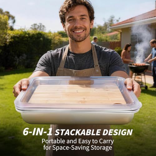 Grilling Prep and Serve Trays